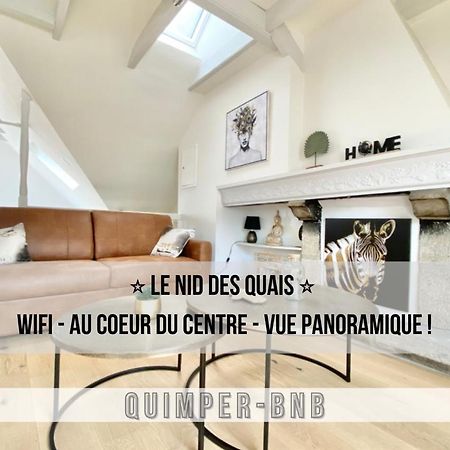 Le Nid Des Quais - Vue Panoramique Au Coeur De La Ville - Wifi - Entree Autonome 캥페르 외부 사진