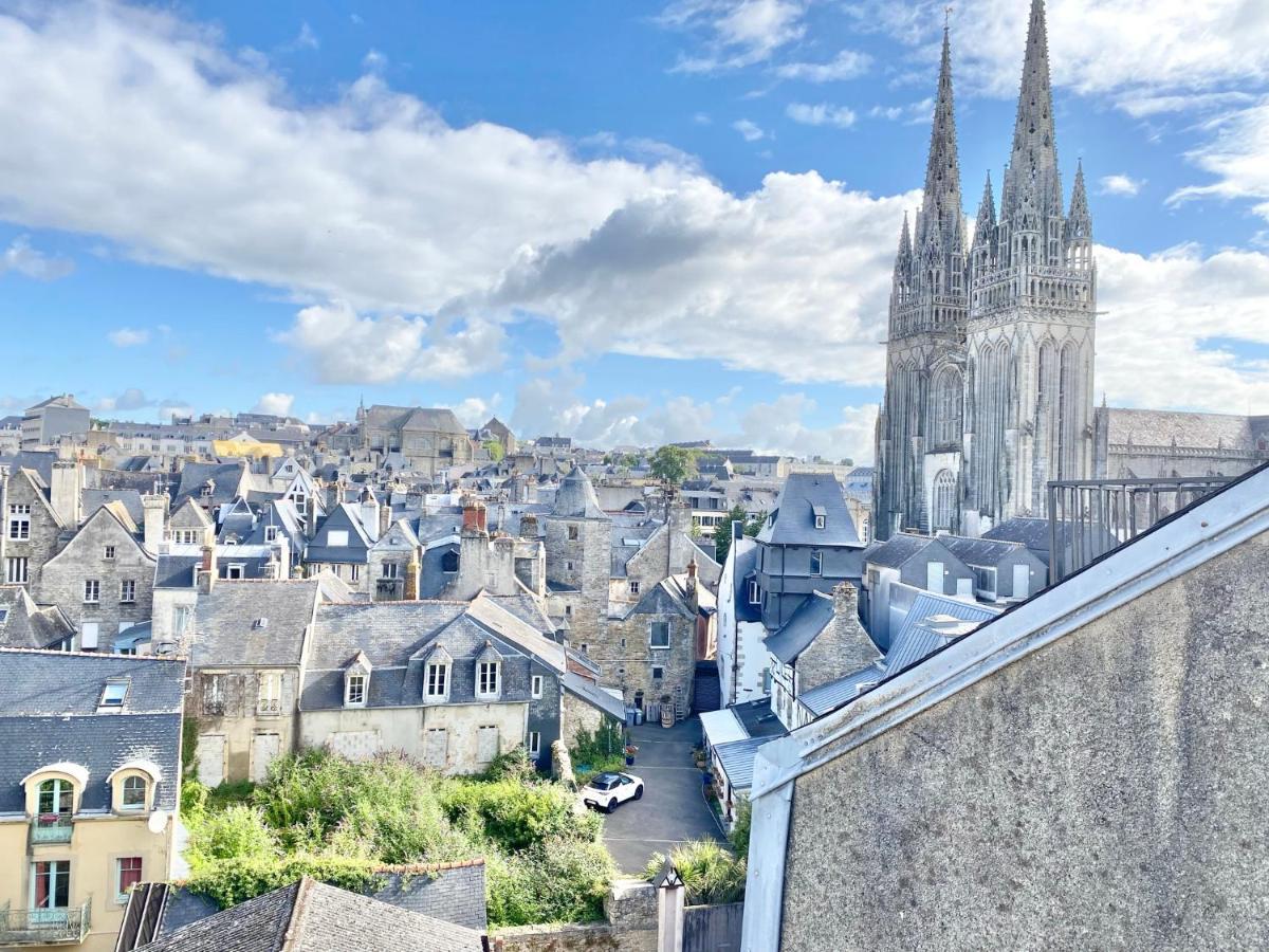 Le Nid Des Quais - Vue Panoramique Au Coeur De La Ville - Wifi - Entree Autonome 캥페르 외부 사진